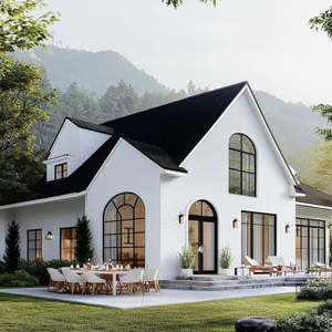 Cottage Style Light Steel Prefabricated Villa, Customizable Tudor-Inspired Modular Home