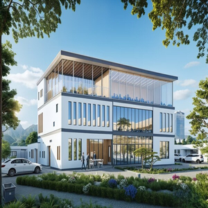 Modern Light Steel Frame Office Building | Commercial & Corporate Construction Solution