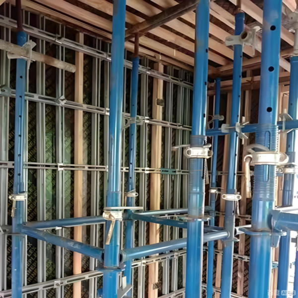 Aluminum formwork wall and column steel support