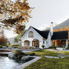 Cottage Style Light Steel Prefabricated Villa, Customizable Tudor-Inspired Modular Home