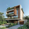 Eco-Friendly Biophilic Design Light Steel Prefabricated Villa, Customizable Green Modular Home