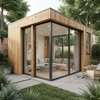 Modern Backyard Modular Studio Cabin | Prefabricated Home Office And Garden Living Space Solution