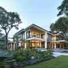 Modern Minimalist Light Steel Prefabricated Villa, Customizable Modular Luxury Home