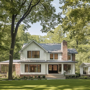 Modern Farmhouse Style Light Steel Prefabricated Villa Customizable Modular Home