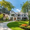 Cottage Style Light Steel Prefabricated Villa, Customizable Tudor-Inspired Modular Home