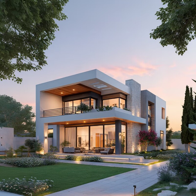 Contemporary Minimalist Light Steel Prefabricated Villa, Customizable Luxury Modern Modular Home
