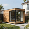 Modern Backyard Modular Studio Cabin | Prefabricated Home Office And Garden Living Space Solution