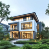 Modern Minimalist Light Steel Prefabricated Villa, Customizable Modular Luxury Home