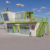 Two-Story Modular Container Buildings | Prefabricated Spaces For Shops & Vacation Homestays