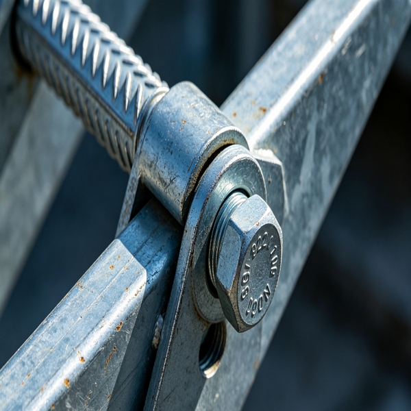Close-up View of Key Connection Parts of Support System Ladder
