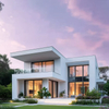 Contemporary Minimalist Light Steel Prefabricated Villa, Customizable Luxury Modern Modular Home