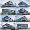 Cantilevered Steel Structure Office Building | Modern Commercial & Corporate Construction Solution