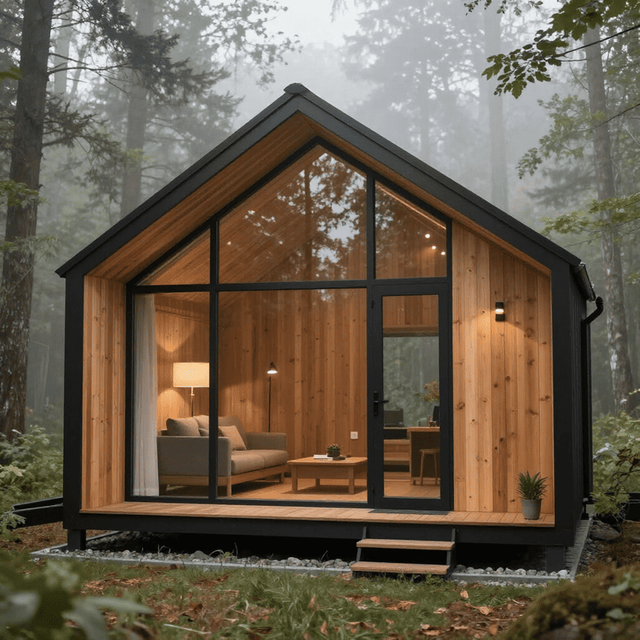 Forest Retreat Modular Cabin | Prefabricated Nature Escape House for Luxury Forest Resort Development