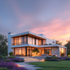 Contemporary Minimalist Light Steel Prefabricated Villa, Customizable Luxury Modern Modular Home