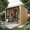 Modern Backyard Modular Studio Cabin | Prefabricated Home Office And Garden Living Space Solution