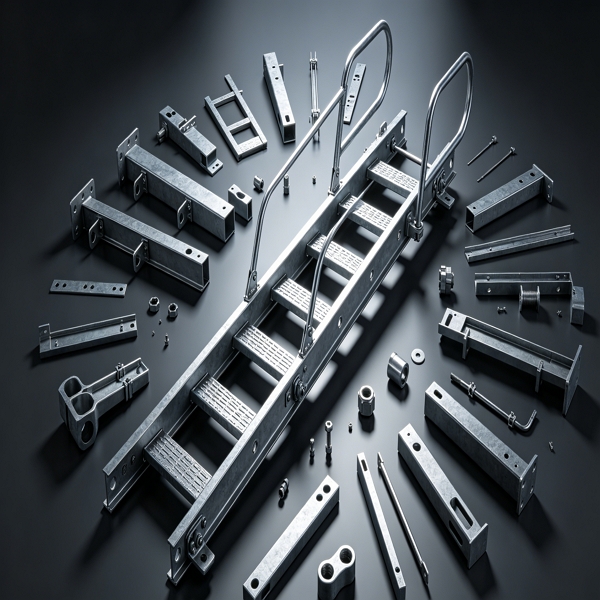 3D Component Exploded View of Support System Ladder